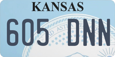 KS license plate 605DNN