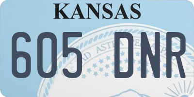 KS license plate 605DNR