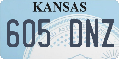 KS license plate 605DNZ