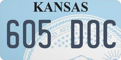 KS license plate 605DOC