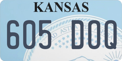 KS license plate 605DOQ