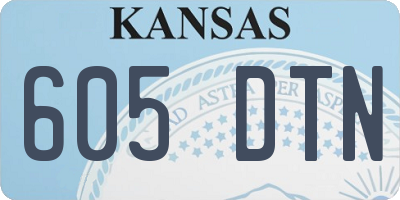 KS license plate 605DTN