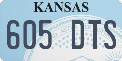 KS license plate 605DTS