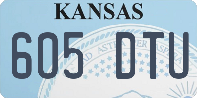 KS license plate 605DTU