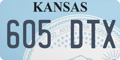KS license plate 605DTX