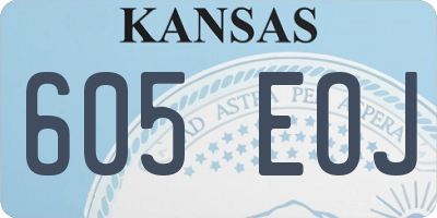 KS license plate 605EOJ