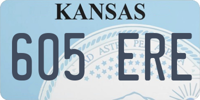 KS license plate 605ERE