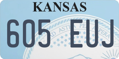 KS license plate 605EUJ