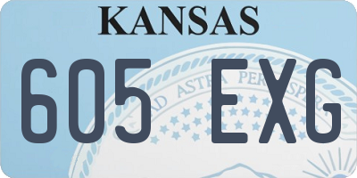 KS license plate 605EXG