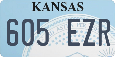 KS license plate 605EZR