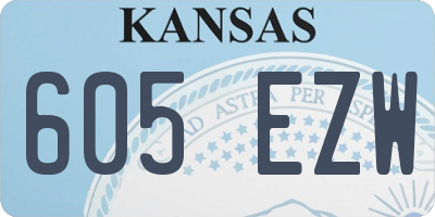 KS license plate 605EZW