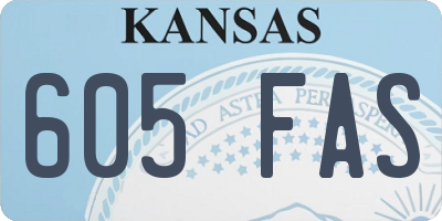 KS license plate 605FAS