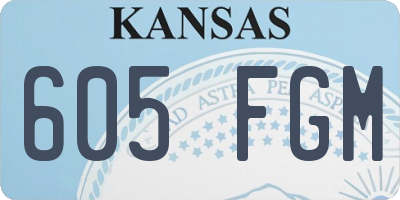 KS license plate 605FGM