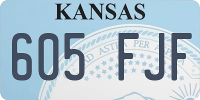KS license plate 605FJF