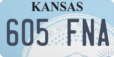 KS license plate 605FNA