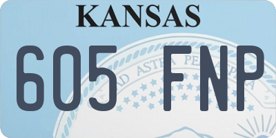 KS license plate 605FNP