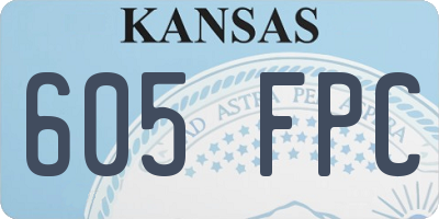 KS license plate 605FPC