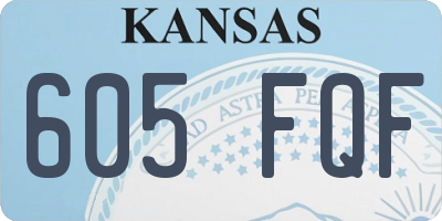 KS license plate 605FQF