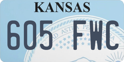 KS license plate 605FWC