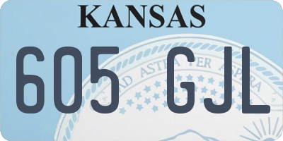 KS license plate 605GJL