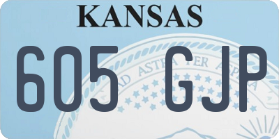 KS license plate 605GJP