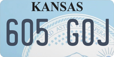 KS license plate 605GOJ