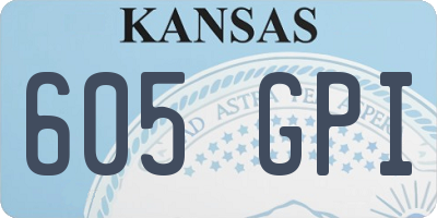 KS license plate 605GPI