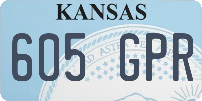 KS license plate 605GPR
