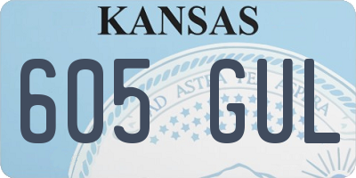 KS license plate 605GUL