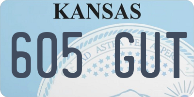 KS license plate 605GUT