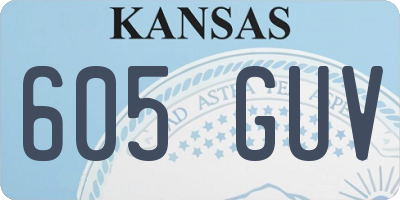 KS license plate 605GUV