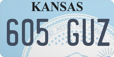 KS license plate 605GUZ