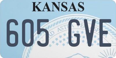 KS license plate 605GVE