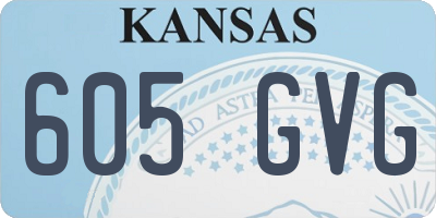 KS license plate 605GVG