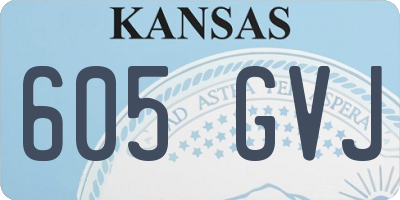 KS license plate 605GVJ