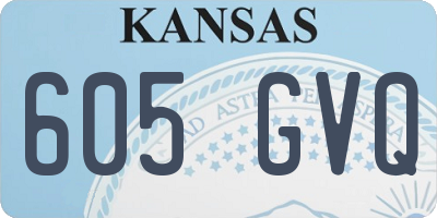 KS license plate 605GVQ