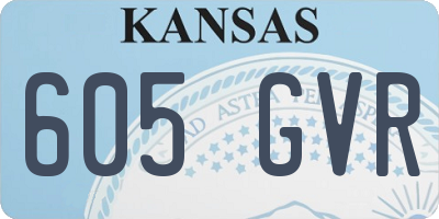 KS license plate 605GVR