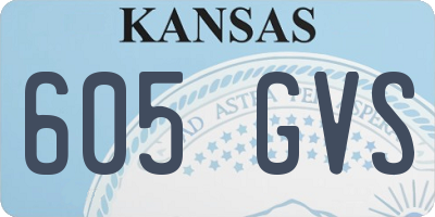 KS license plate 605GVS