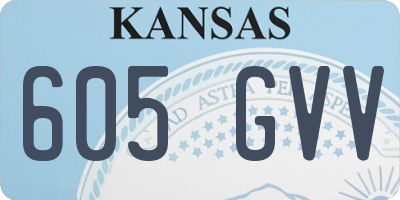 KS license plate 605GVV