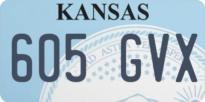 KS license plate 605GVX