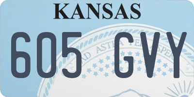 KS license plate 605GVY