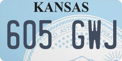 KS license plate 605GWJ