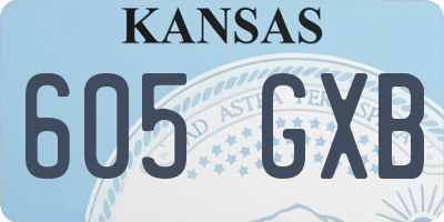 KS license plate 605GXB