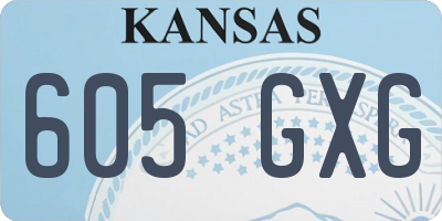 KS license plate 605GXG