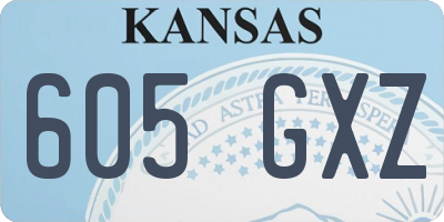 KS license plate 605GXZ