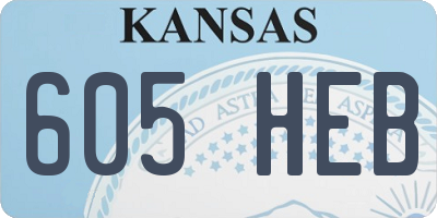 KS license plate 605HEB