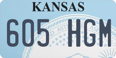KS license plate 605HGM