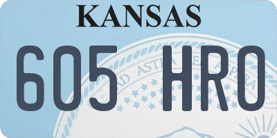 KS license plate 605HRO