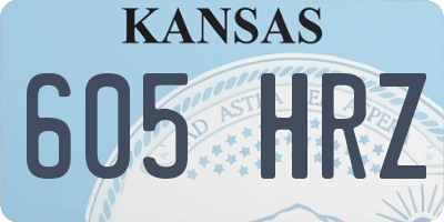 KS license plate 605HRZ