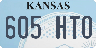 KS license plate 605HTO